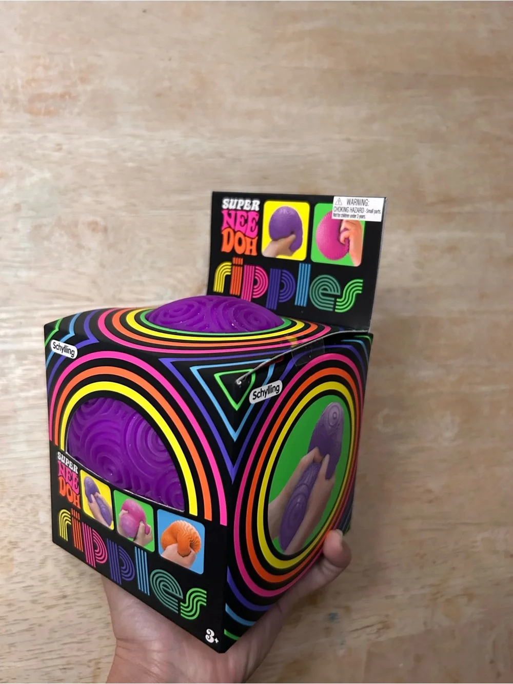 Super NeeDoh Ripples Sensory Squeeze Toy — Purple